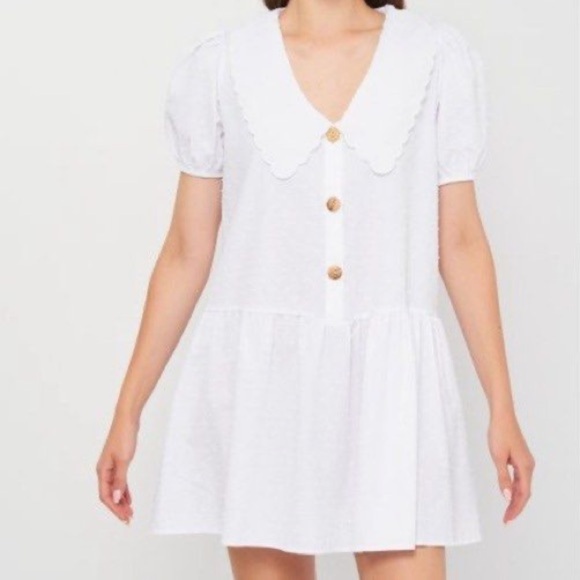 Zara White Buttoned Mini Dress - Picture 2 of 15